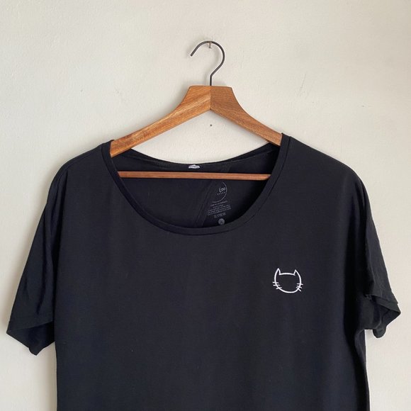 black kitty cat open back shirt - Picture 2 of 4